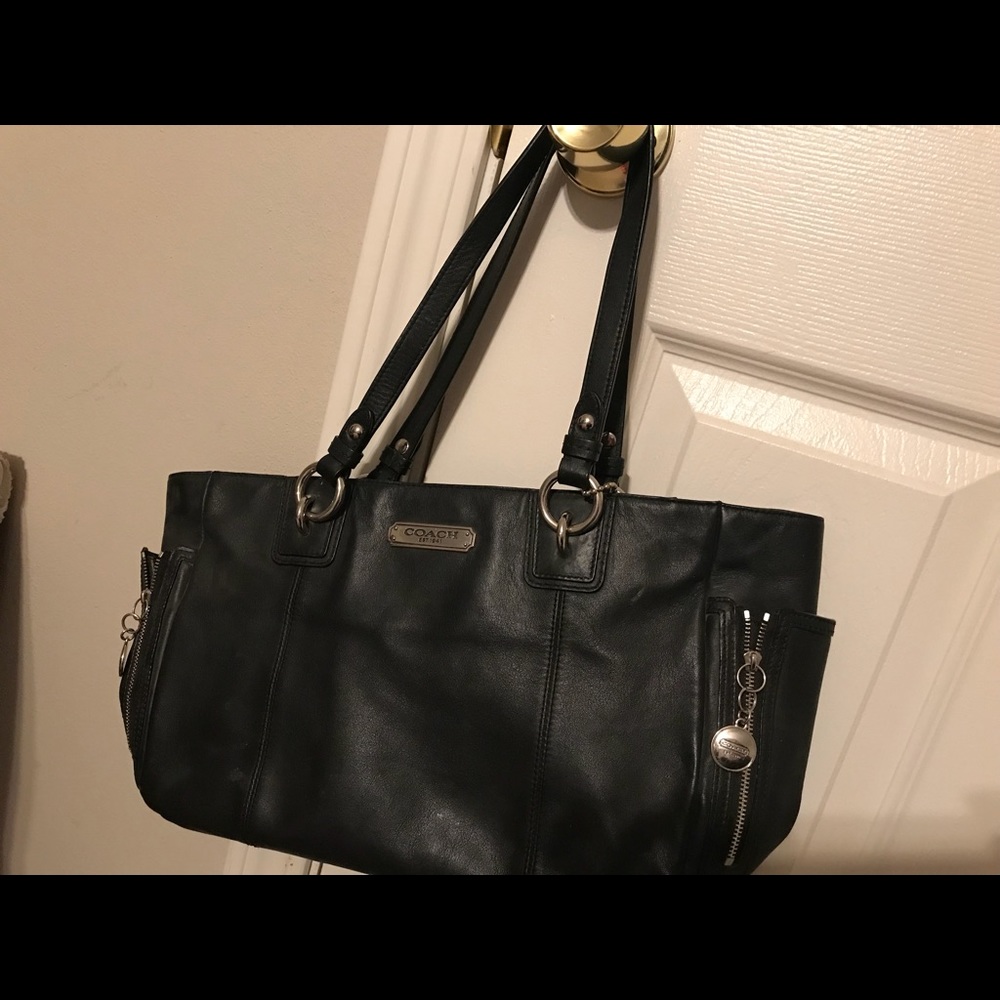 Black Leather Coach Purse